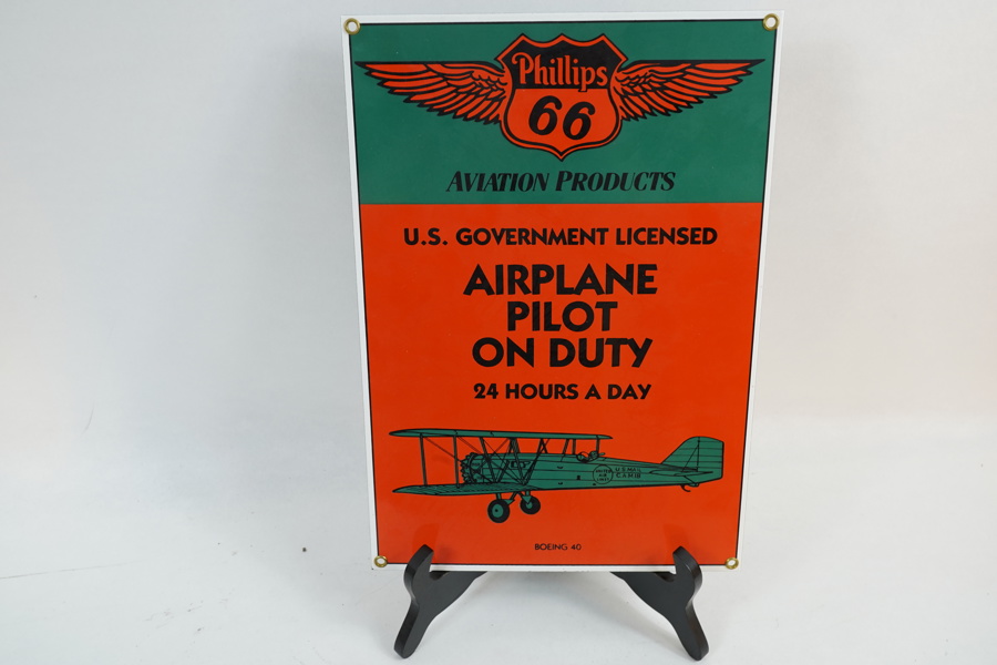 Skylt Phillips 66 AVIATION PRODUCTS L24cm H34cm 