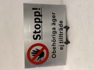 Stoppskylt i Aluminium 50x33cm