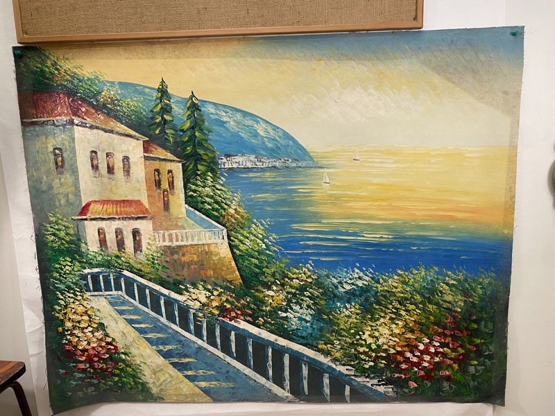 Olja målning tavla storlek 128x100 cm