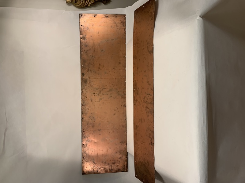 2 st ren kopparskylt , 115x23 , 115x33