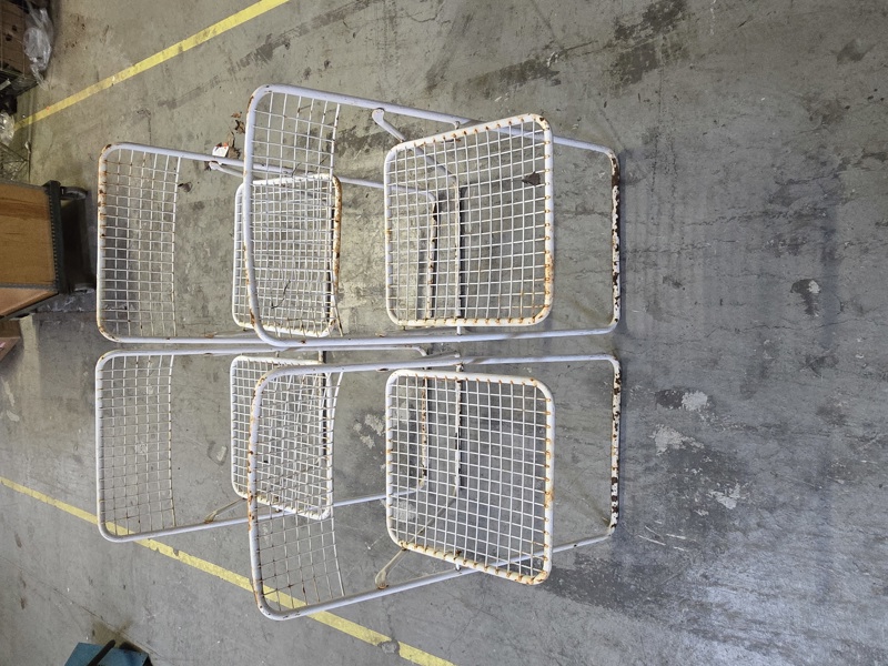 NIELS GAMMELGAARD. STOLAR ,4 stycken "Tender" ,vitlackerad metall, Ikea