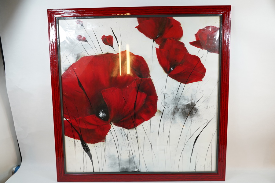 Konsttryck Monblume 78x78 signerad