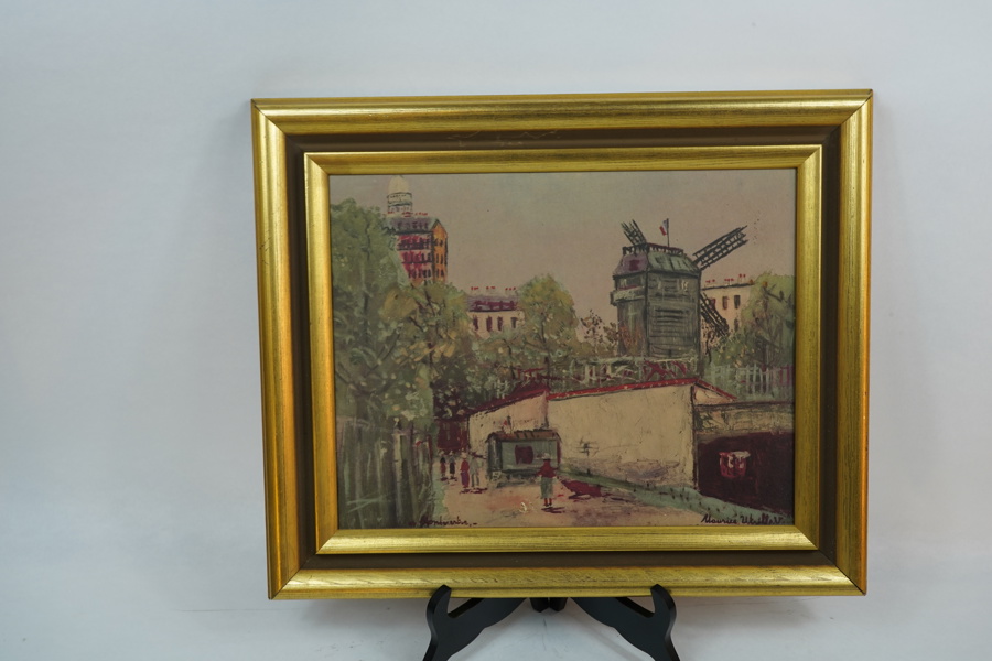 Tavla Maurice , Utrillo Längd 46 cm Höjd 39cm 